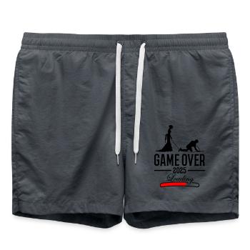Wedding Loading 2025 Game Over - Short de bain - charbon - Devant - AI Model Male 185 light (185cm)