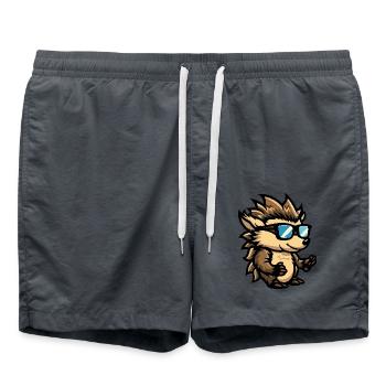 hérisson bande dessinée cool - Short de bain - charbon - Devant - AI Model Male 185 light (185cm)