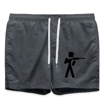 chasseur - Short de bain - charbon - Devant - AI Model Male 185 light (185cm)