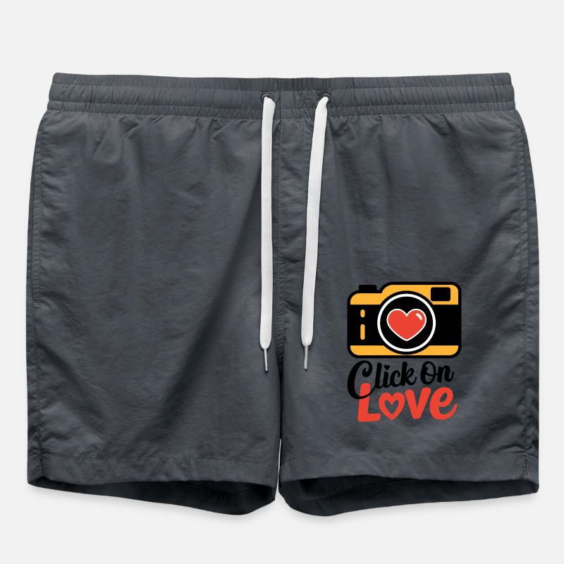 Click On Love - Swim Trunks - anthracite