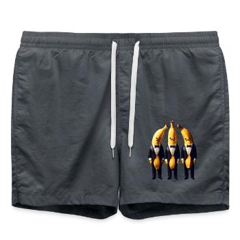 Bananen im Smoking - Badeshorts - Anthrazit - Vorne - AI Model Male 185 light (185cm)