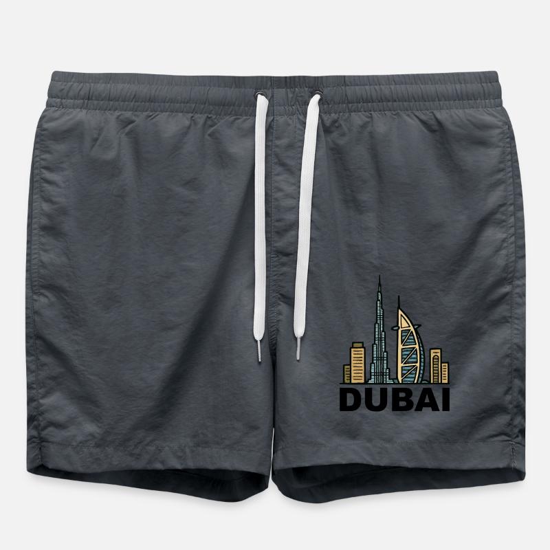 Dubai Skyline - Swim Trunks - anthracite