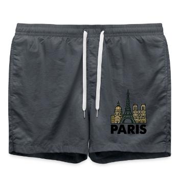 Horizon de Paris - Short de bain - charbon - Devant - AI Model Male 185 light (185cm)