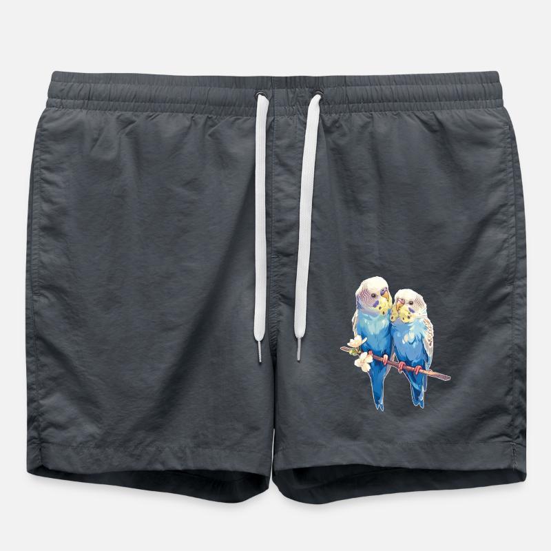 Paire de perruches - Short de bain - charbon