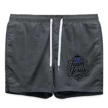 Équipe de la Croix de Jésus - Short de bain - charbon - Devant - AI Model Male 185 light (185cm)