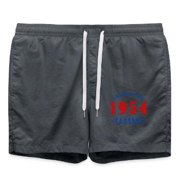1954 Birth - Swim Trunks - anthracite - Front - AI Model Male 185 light (185cm)