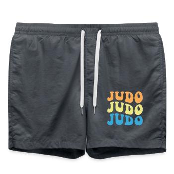 Judo - Badeshorts - Anthrazit - Vorne - AI Model Male 185 light (185cm)