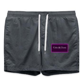 Calme et chaos - Short de bain - charbon - Devant - AI Model Male 185 light (185cm)