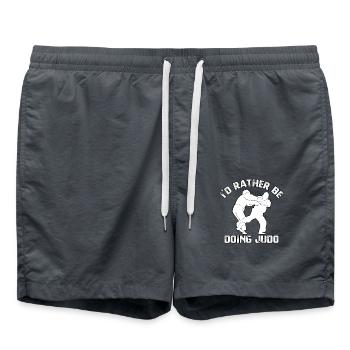 Ich würde lieber Judo machen - Badeshorts - Anthrazit - Vorne - AI Model Male 185 light (185cm)