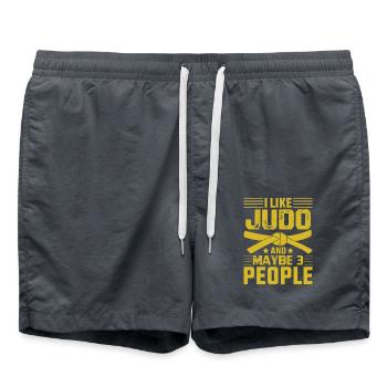 J’aime le Judo et peut-être 3 personnes - Short de bain - charbon - Devant - AI Model Male 185 light (185cm)