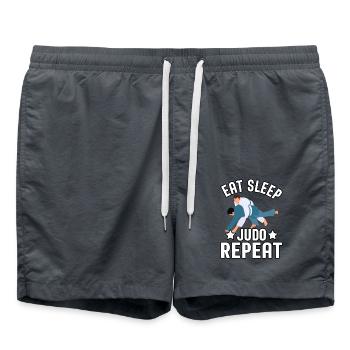Essen Schlaf Judo Wiederholen - Badeshorts - Anthrazit - Vorne - AI Model Male 185 light (185cm)