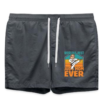 La maman de judo du monde de tous les temps - Short de bain - charbon - Devant - AI Model Male 185 light (185cm)