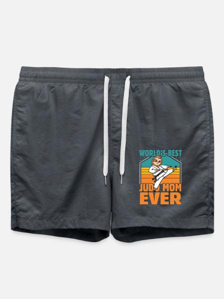 Die Judo-Mama aller Zeiten - Badeshorts - Anthrazit