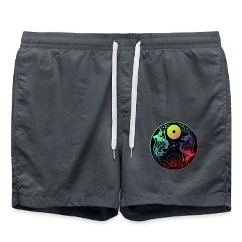Yin Yang - Badeshorts - Anthrazit - Vorne - AI Model Male 185 light (185cm)