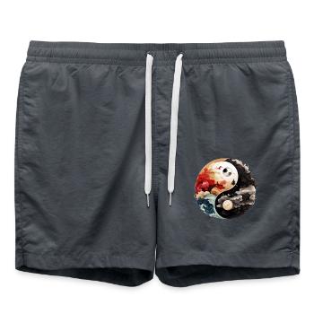 Yin Yang - Short de bain - charbon - Devant - AI Model Male 185 light (185cm)