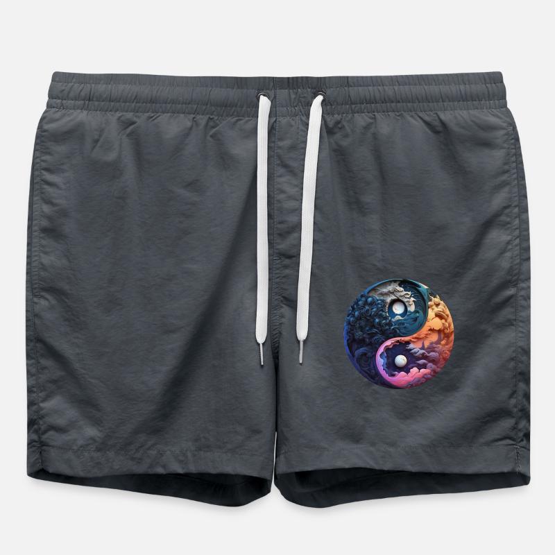 Yin Yang - Swim Trunks - anthracite
