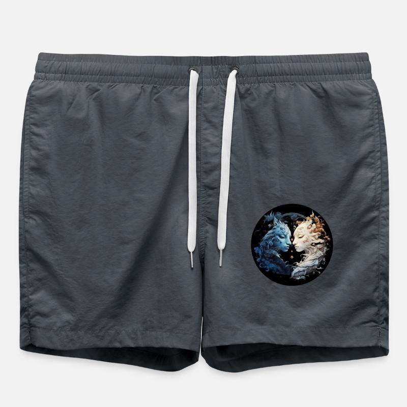 Yin Yang - Swim Trunks - anthracite