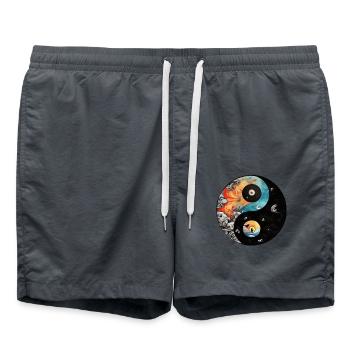 Yin Yang - Badeshorts - Anthrazit - Vorne - AI Model Male 185 light (185cm)