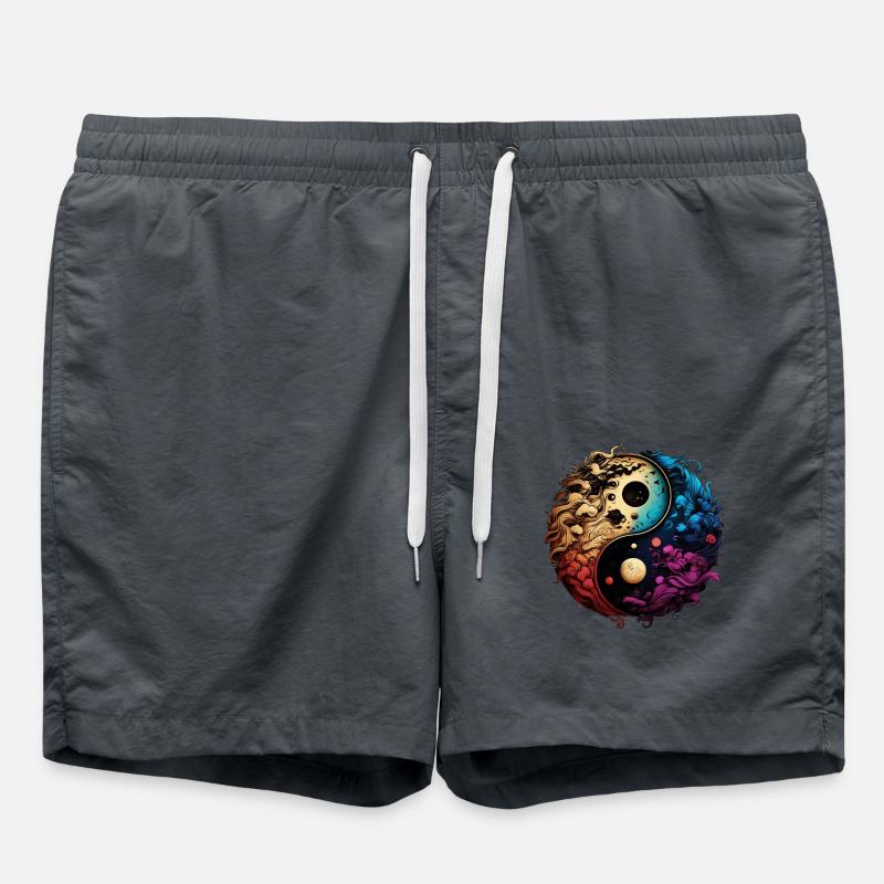 Yin Yang - Swim Trunks - anthracite
