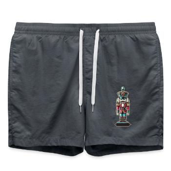 Christmas Nutcracker Retro Style - Swim Trunks - anthracite - Front - AI Model Male 185 light (185cm)