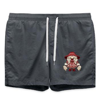 Christmas gnome in Scandinavian style - Swim Trunks - anthracite - Front - AI Model Male 185 light (185cm)