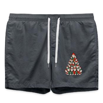 Noël arbre de Noël chats - Short de bain - charbon - Devant - AI Model Male 185 light (185cm)