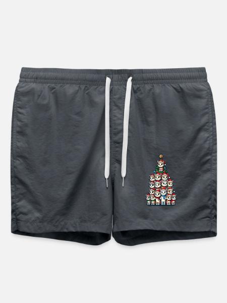 Christmas Cats Christmas Tree Fun - Swim Trunks - anthracite