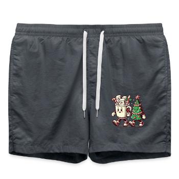 Merry Christmas Retro Style Vintage - Swim Trunks - anthracite - Front - AI Model Male 185 light (185cm)