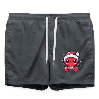 Sweet Christmas Crab Joy - Swim Trunks - anthracite - Front - AI Model Male 185 light (185cm)
