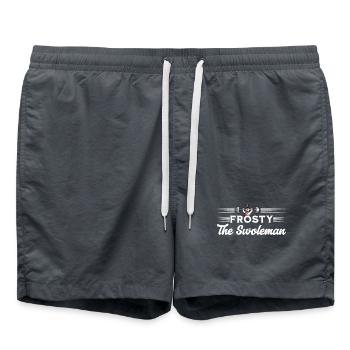 Frosty The Muscle Snowman Fun Workout - Swim Trunks - anthracite - Front - AI Model Male 185 light (185cm)
