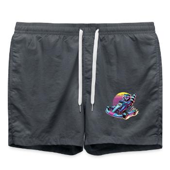 Go-Kart Raton laveur dans le style néon - Short de bain - charbon - Devant - AI Model Male 185 light (185cm)