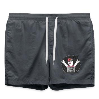 Abi 2026 Abitur - Hoch die Hände Abi Ende - Badeshorts - Anthrazit - Vorne - AI Model Male 185 light (185cm)