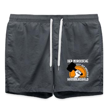 Nordischer Gott der Ungeduld - Badeshorts - Anthrazit - Vorne - AI Model Male 185 light (185cm)