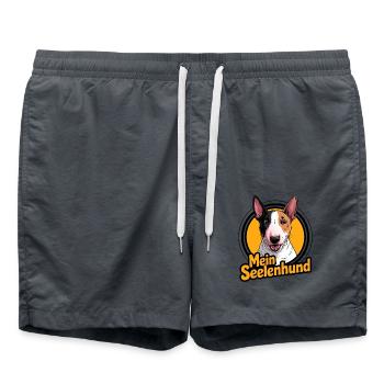 Minibullterrier - mein Seelenhund - Badeshorts - Anthrazit - Vorne - AI Model Male 185 light (185cm)