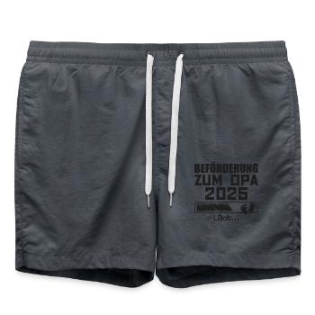 Beförderung zum Opa 2025 - Badeshorts - Anthrazit - Vorne - AI Model Male 185 light (185cm)