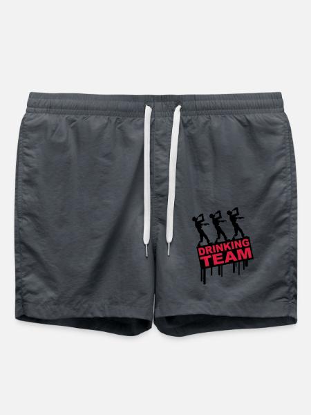 Drunken Party Zombies Drinking Team - Swim Trunks - anthracite