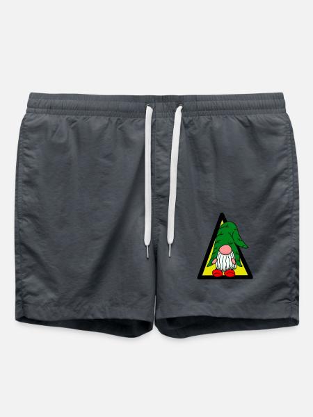 Zwerg Zwerge Wichtel Märchenfigur Kinder Baby - Badeshorts - Anthrazit