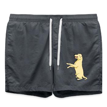 Golden Labrador Dogs & Puppys - Swim Trunks - anthracite - Front - AI Model Male 185 light (185cm)