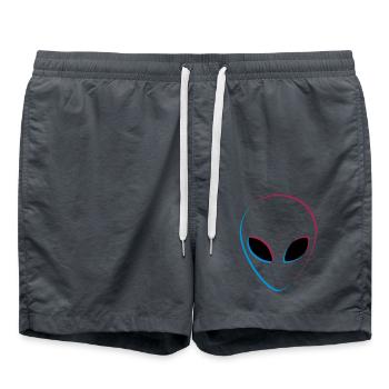 Effet 3D extraterrestre - Short de bain - charbon - Devant - AI Model Male 185 light (185cm)