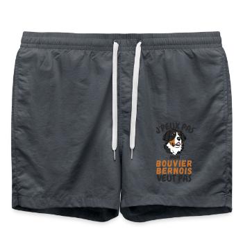 Chien bouvier bernois - Short de bain - charbon - Devant - AI Model Male 185 light (185cm)