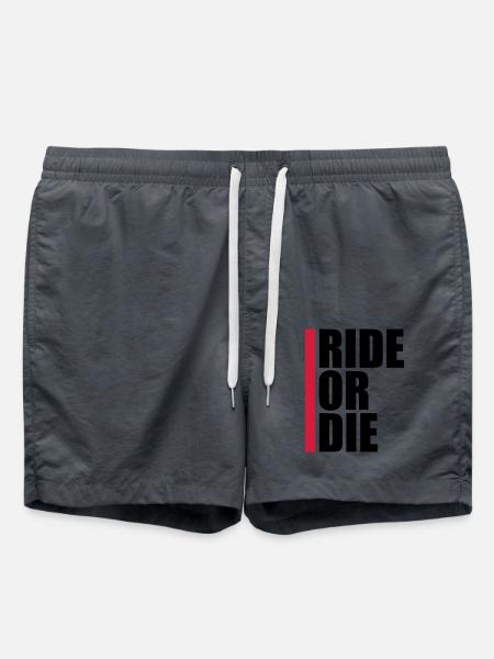 Bar Red Logo - Swim Trunks - anthracite