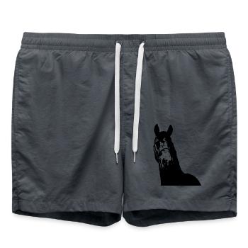 Pferd - Badeshorts - Anthrazit - Vorne - AI Model Male 185 light (185cm)