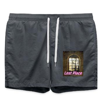 Lost Place Tour - Swim Trunks - anthracite - Front - AI Model Male 185 light (185cm)