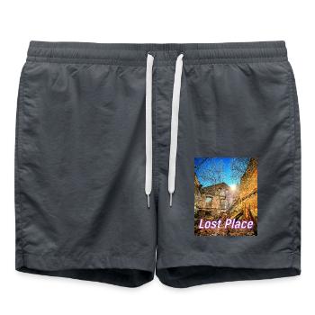 Visite de Lost Place - La Vieille Forge - Short de bain - charbon - Devant - AI Model Male 185 light (185cm)