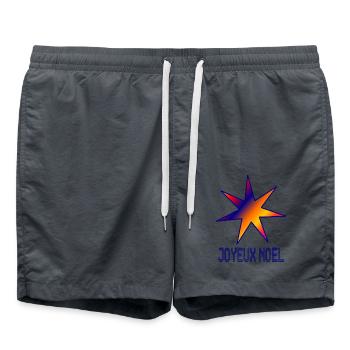 STERN. WEIHNACHTEN. FROHE WEIHNACHTEN. FROHE WEIHNACHTEN - Badeshorts - Anthrazit - Vorne - AI Model Male 185 light (185cm)