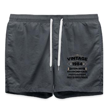 Vintage 1984 Édition Limitée - Short de bain - charbon - Devant - AI Model Male 185 light (185cm)