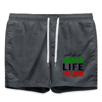 Women life freedom - Badeshorts - Anthrazit - Vorne - AI Model Male 185 light (185cm)