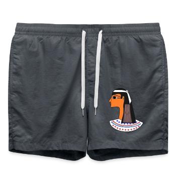 Égyptien - Short de bain - charbon - Devant - AI Model Male 185 light (185cm)