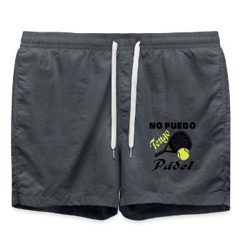 Je ne peux pas avoir d’athlètes de padel - Short de bain - charbon - Devant - AI Model Male 185 light (185cm)