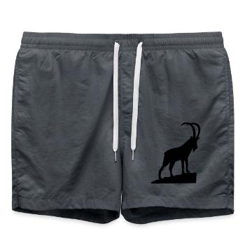steinbock - Badeshorts - Anthrazit - Vorne - AI Model Male 185 light (185cm)